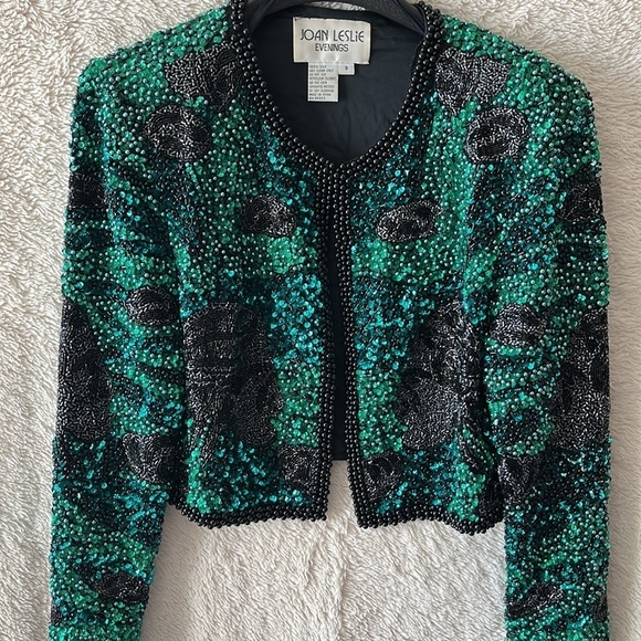 RARE Beaded Indian Head Sequined Jacket - Picture 4 of 17